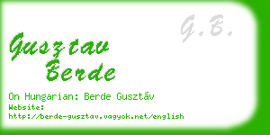 gusztav berde business card